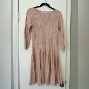 Calvin Klein Blush Cable Knit Dress